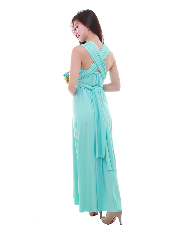 Cherie Convertible Maxi Dress in Sky Blue